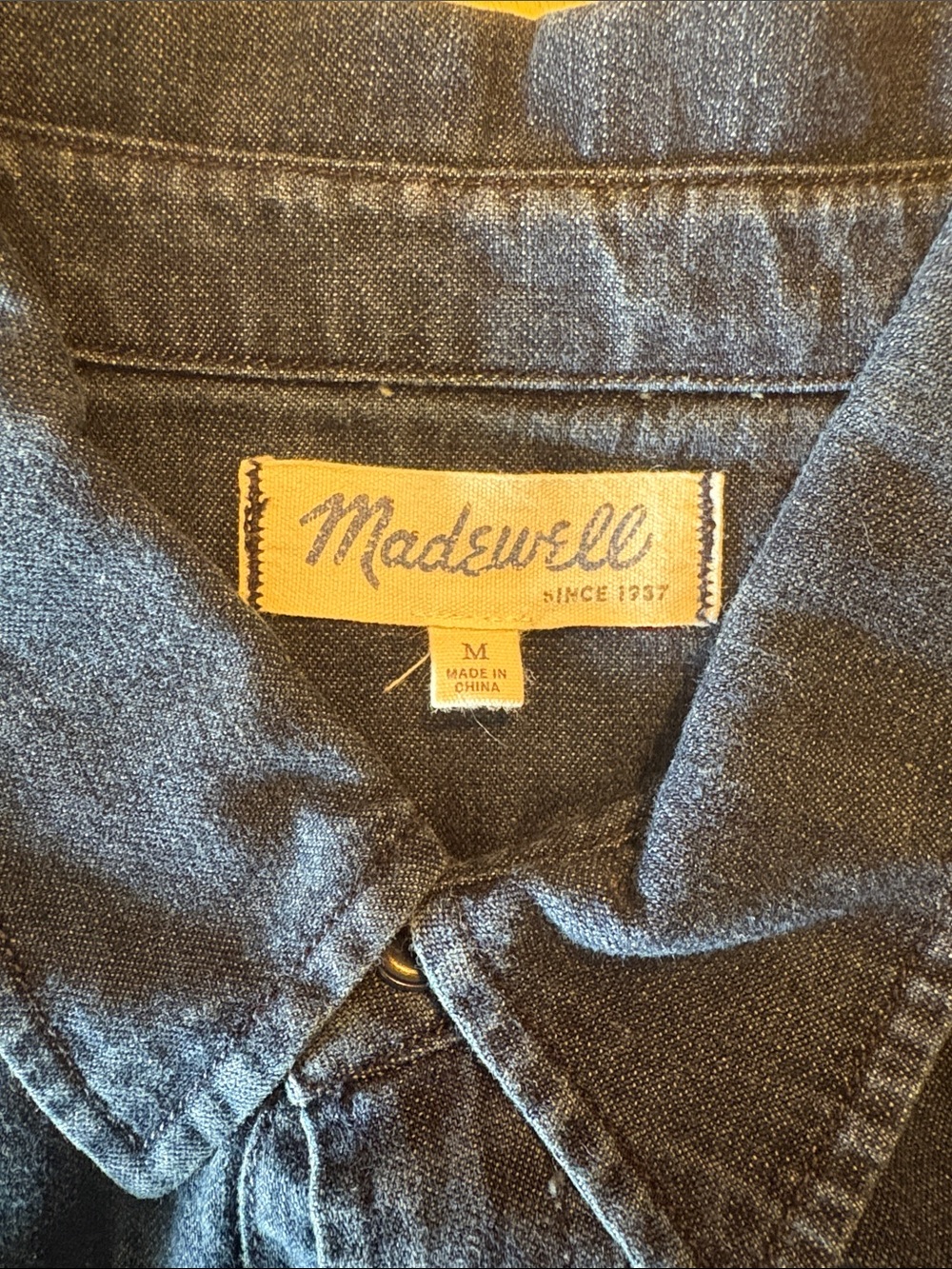 Madewell Indigo Denim Button-Front Shirt - Picture 2 of 2